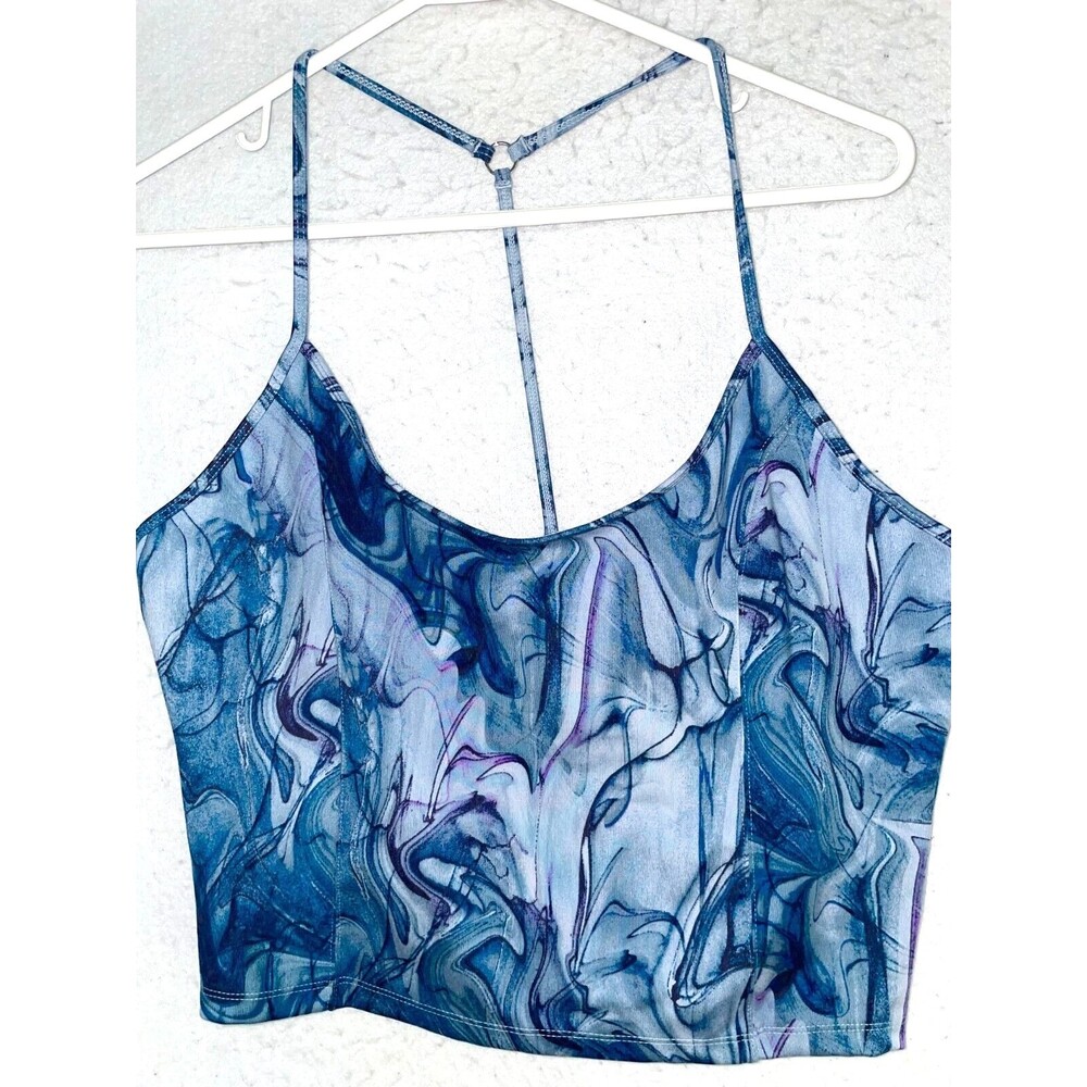 Victoria Secret On Point Essential Tank Top Racerback T Back Blue New XL Womens